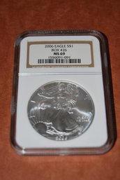 2006 1 Ounce Silver Eagle Coin (#26) Graded MS69