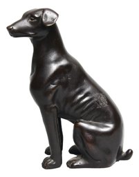 Vintage French Bronze Statue Dog Figurine