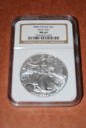 2006 1 Ounce Silver Eagle Coin (#36) Graded MS69