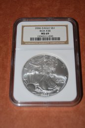 2006 1 Ounce Silver Eagle Coin (#38) Graded MS69