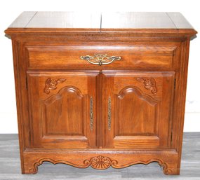 Solid Wood Sideboard With Floral Motif By Stanley Furniture