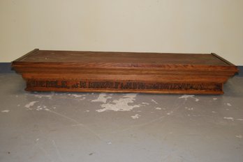 Antique Top Section Of Piece Of Furniture With Cool Hand Painted Writing