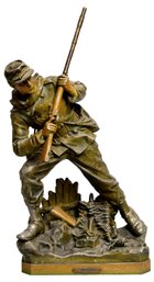 Army Sculpture Of A Civil War Soldier