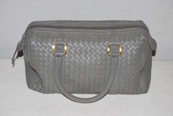 Vintage Made In Hong Kong Ganson Bag With Basket Weave Design