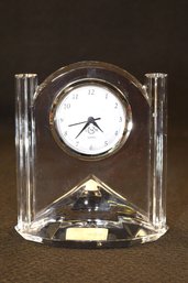 Gorgeous Synchronicity Clock  By Lenox With Full Lead Crystal Made In The Czech Republic