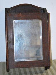 Antique Hanging Mirrored Small Cabinet Made By Larkin Co. Buffelo Ny