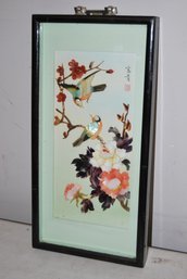 Vintage Mother Of Pearl Asian Shadow Box