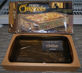 Vintage New In Box Pyrex Originals Fireside Bakeware 2 QT Oblong Baking Dish