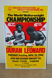 Vintage Duran/leonard Fight Poster