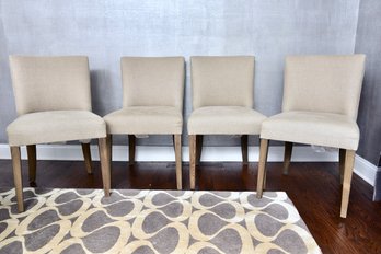 Set Of Four Brownstone Upholstered Dining Room Chairs