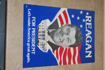 Vintage Ronald Reagan 1980 Campaign Poster.