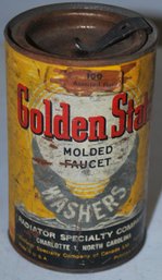 Antique Golden State Molded Faucet Washers Advertising Can