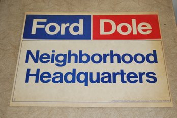 Vintage 1976 Ford/dole Campaign Poster.