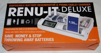 New Renu-it Deluxe Disposable Battery Regenerator And Phone/tablet Charger