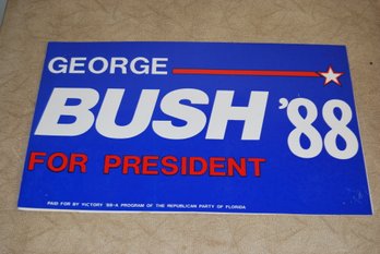 Vintage 1988 George Bush Double Sided Campaign Poster.