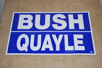 Vintage 1988 Bush/quayle Double Sided Campaign Poster.