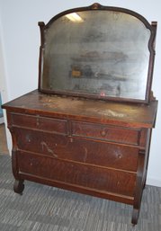Antique Mirrored Dresser.