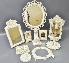 Collection Of Six Mirrors And Four Wall Plaques