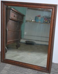 Beautiful Antique Wood Mirror With Great Old Patina All Around.