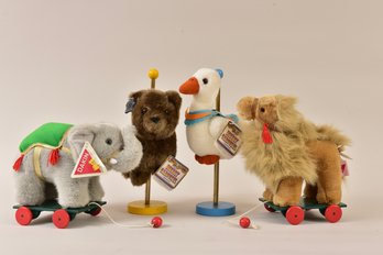 Collection Of Vintage Dakin Pull Toys And Merry Carousel By Applause