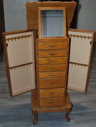 Large Eight Drawer Fold Out Jewely Cabinet