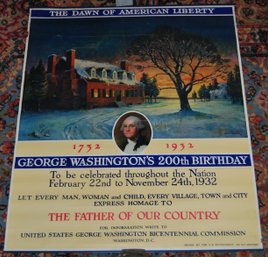 1932 George Washington's 200th Birthday Poster