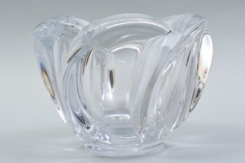 Vannes Crystal Modernist French Art Glass Bowl