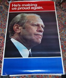 Vintage Large 1976 President Ford Campaign Poster