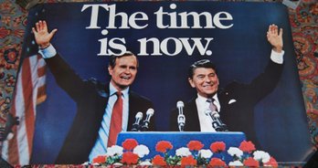 Vintage 1980 Ronald Reagan/George Bush Campaign Poster