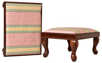 Pair Of Bombay Upholstered Foot Stools