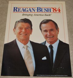 Vintage 1984 Reagan/Bush Campaign Poster