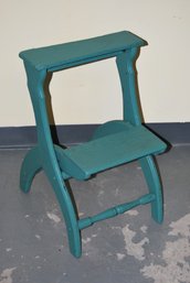 Antique Painted Wood Floding Step Ladder.