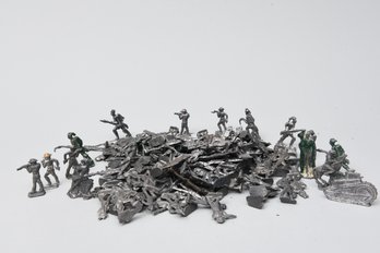 Collection Of Pewter Army Figurines