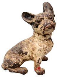 Early 20th Century Cast Iron French Bulldog Doorstop By Hubley
