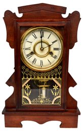 Antique Mahogany Mantle Clock