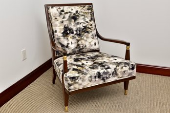 Custom Chair Upholstered In A Romo Black Edition Fabric