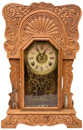 Antique Sessions Wood Gingerbread Mantle Clock