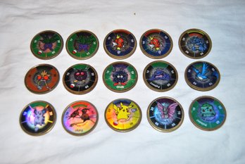 Lot Of 15 Pokemon Battle Coins