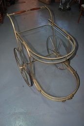 1950s French, Brass Bar Cart