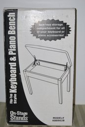 New In Box On Stage Stand Flip Top Style Keyboard And Piano Bench.