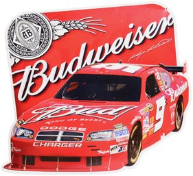 2009 Budweiser Beer Metal Sign-Kasey Kahne-Nascar-Dodge Charger