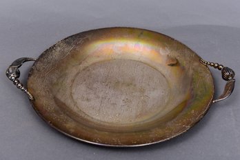 Sterling Silver Circular Platter By Boardman 1045 (8.390 Troy Ou.)