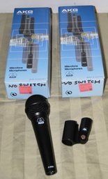 Pair Of  AKG Acoustic D9000 Dynamic Microphones In Box