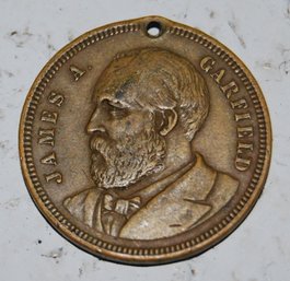 1881 Garfield ' Canal Boy To President' Campaign Token