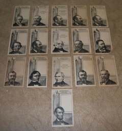 Lot Of Sixteen 1870-1880's President Series Victorian Trade Cards