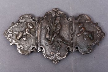 Silver-plated Vintage Pictorial Belt Buckle