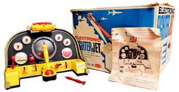 Vintage Ideal Electronic Fighter Jet Toy In Original Box