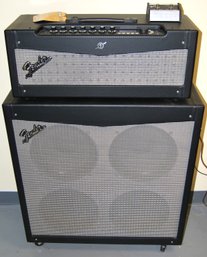 Fender Mustang V Guitar 150W Amp Head With Fender Mustang V 412 Enclosure And Fender Two Switch Foot Pedal