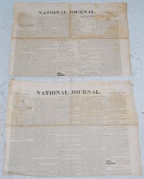 Two Issues Of National Journal Newspaper From 1826