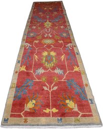 Tufenkian Tibetan Hand Knotted Wool Runner Rug With Non-Slip Pad